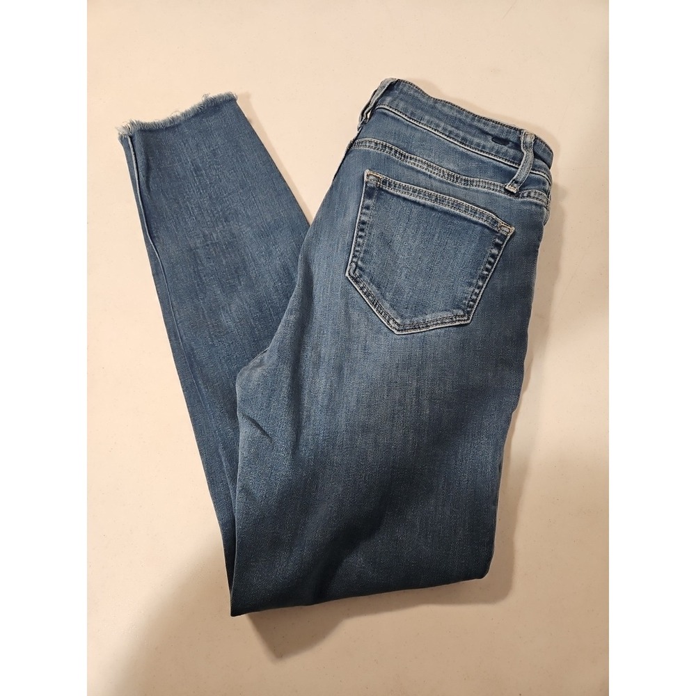 Vineyard Vines Women's High Rise Skinny Stretch Jeans  Sz 30 Raw Hem Denim (1408